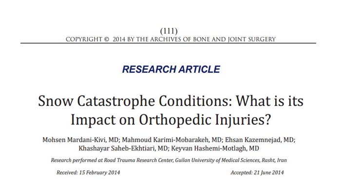 Snow Catastrophe Conditions, What is its Impact on Orthopedic Injuries?