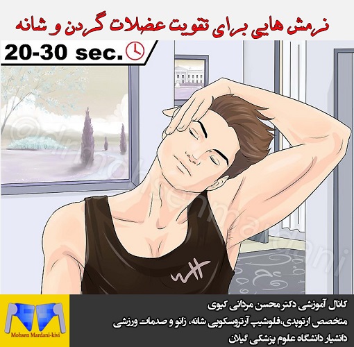 نرمش عضلات گردن و شانه