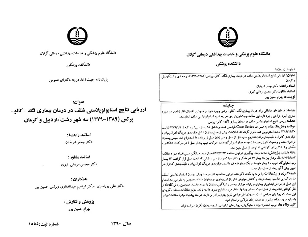 پایان نامه های لگن